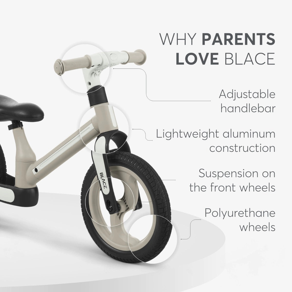 Balansinis dviratis BLACE | BEIGE