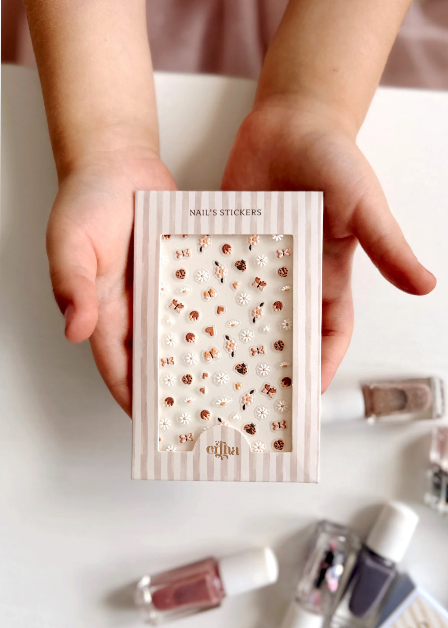 3D vaikiški nagų lipdukai | DRUGELIAI